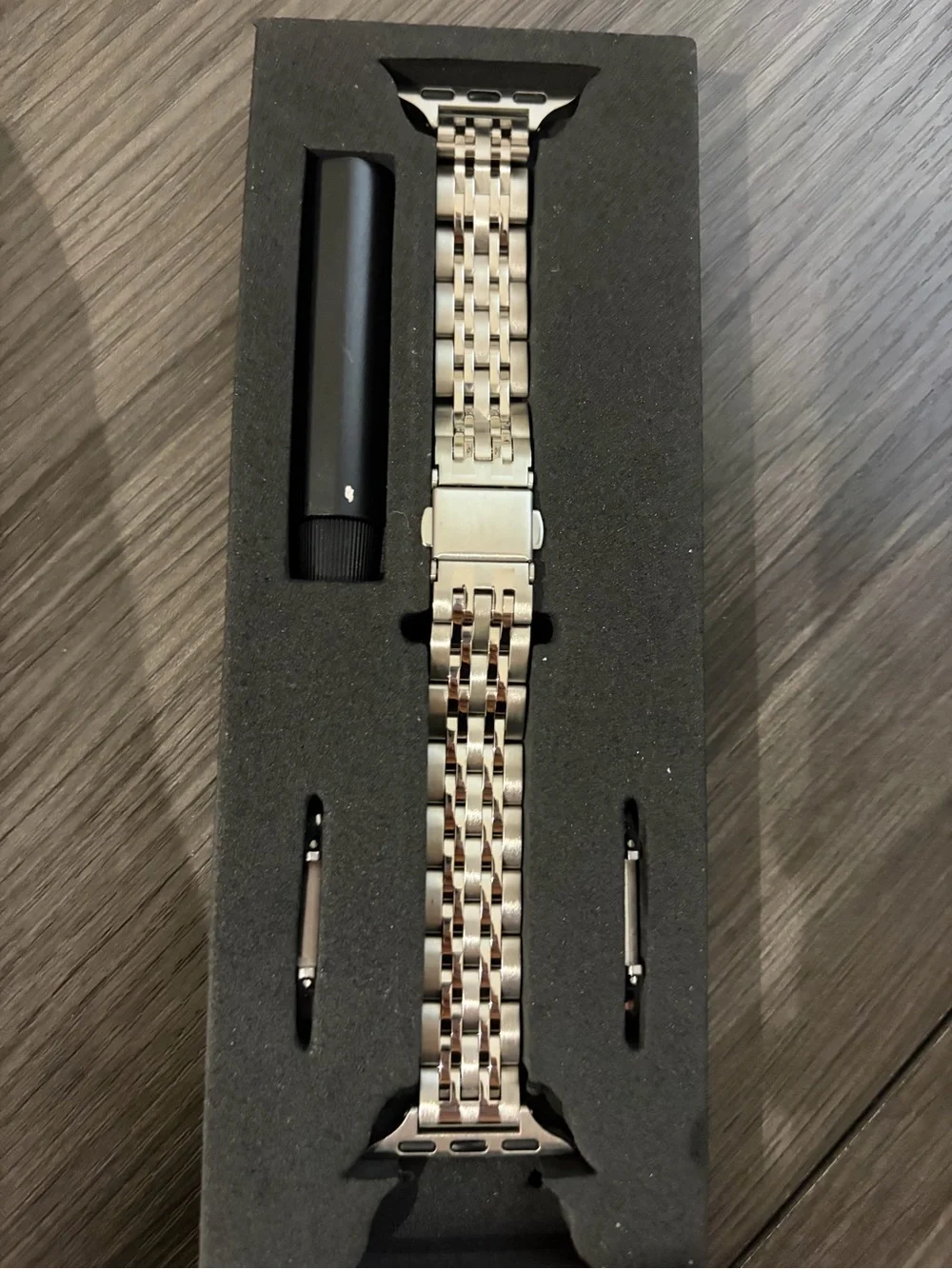 Stainless Steel Silver Link Watch Band for Apple Watch - Men Accessories